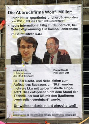 Bauzaun Stuttgart Hauptbahnhof