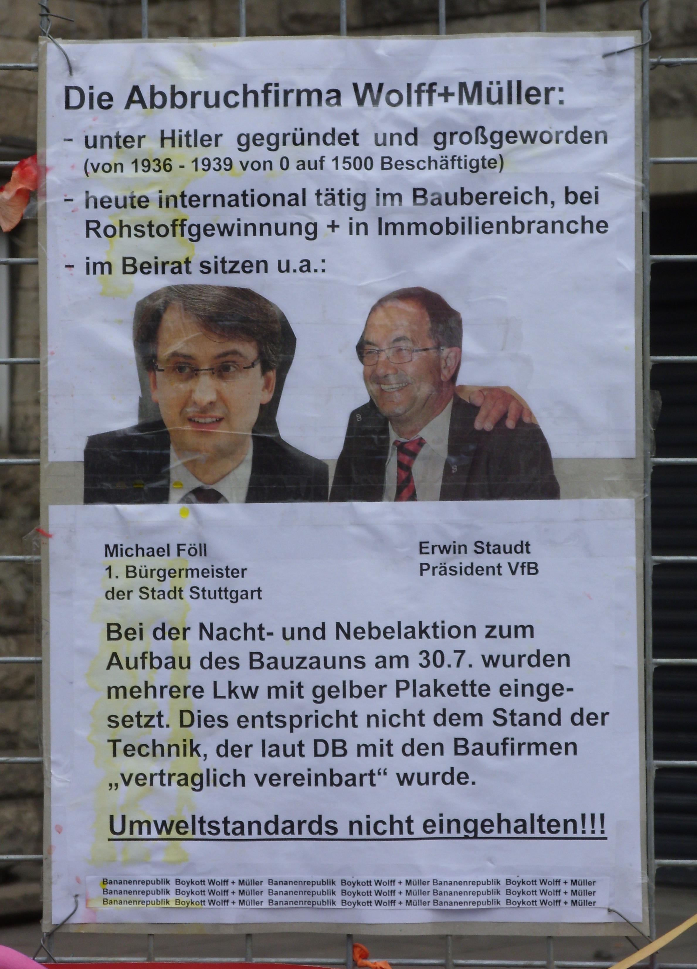 Bauzaun Stuttgart Hauptbahnhof