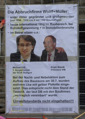 Bauzaun Stuttgart Hauptbahnhof