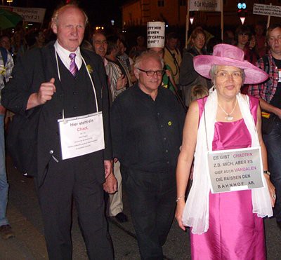 Chaoten auf der Demonstration gegen Stuttgart 21 am 7.8.2010