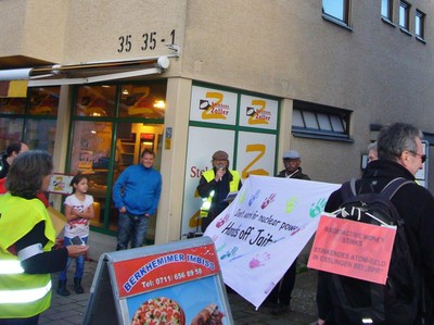 Kundgebung vor der BPR in Esslingen Berkheim am 24.10.14