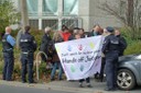 Polizei besucht Protestkundgebung am 21.10.14 bei Areva Offenbach