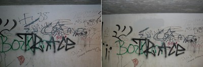 Nazi-Symbole übermalt