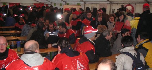 Stimmung im Zelt
