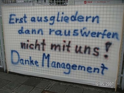 Plakat Ausgliederung