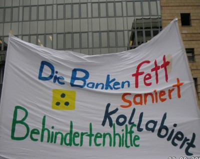 Fette Banken - Behindertenarbeit kollabiert