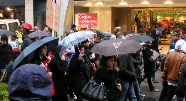 Ausschnitt aus der Demo vor dem Ausverkauf