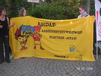 Adidas - Ausbeuter Plakat