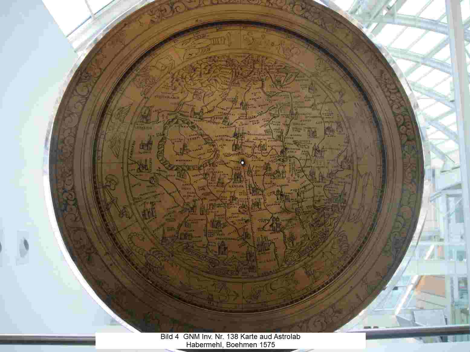 Karte auf Astrolab - Habermehl Boehmen 1575