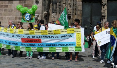 Brasilianische Soli-Demo gegen Korruption 