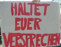 Plakat "Haltet Euer Versprechen"