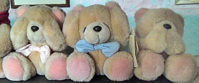 Drei Affen als Teddy Bears