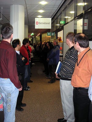 Spalier vor Wirtschaftsausschuss 17.1.08