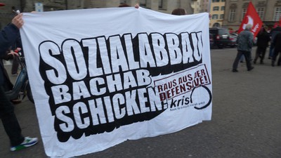 Foto: Demo gegen Budgetkürzung (9.3.11)