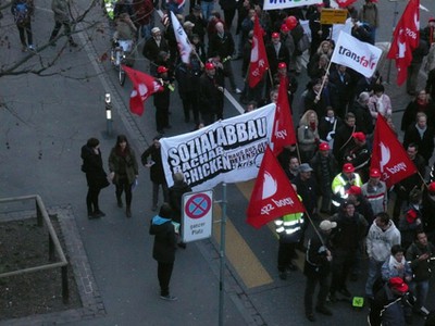 Foto: Demo gegen Budgetkürzung (9.3.11)